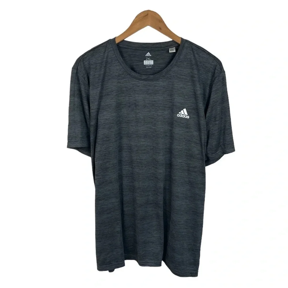 TS752 Mens Adidas Climalite Athletic Performance Workout Gym Shirt 2XL